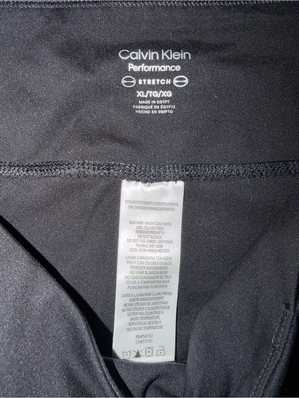 Calvin Klein Black Logo Active Leggings - Picture 3 of 3